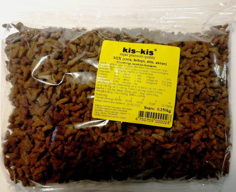 Kaķu sausā barība Kis-Kis mix 250g 1/80 (23.07.27) Nīderlande