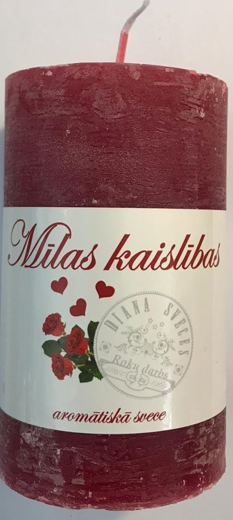 Svece Diana smaržīga 6*10cm Mīlas kaislības 1/6 Latvija