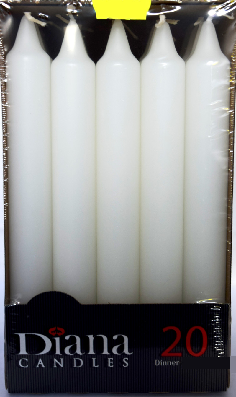 Sveces Diana 2.1x 17.5cm baltas 20gb Latvija