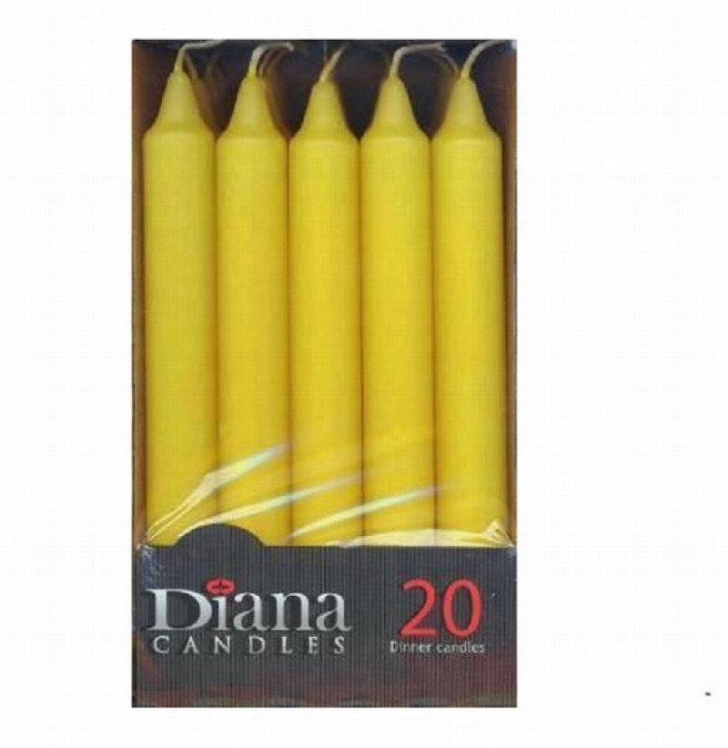 Sveces Diana 2.1x17.5cm dzeltenas 20gb Latvija