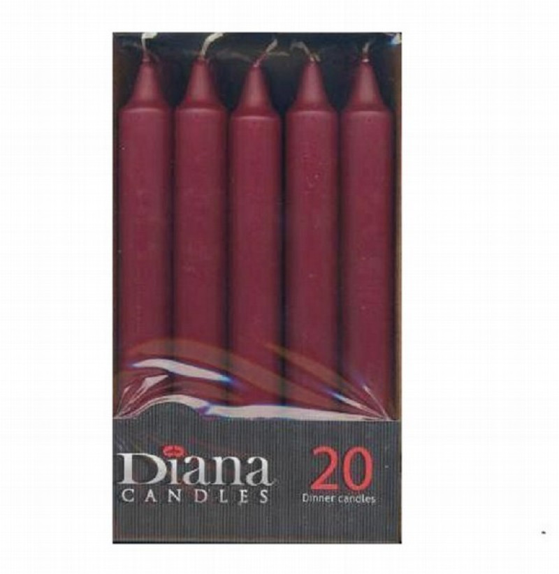 Sveces Diana 2.1x17.5cm bordo 20gb Latvija