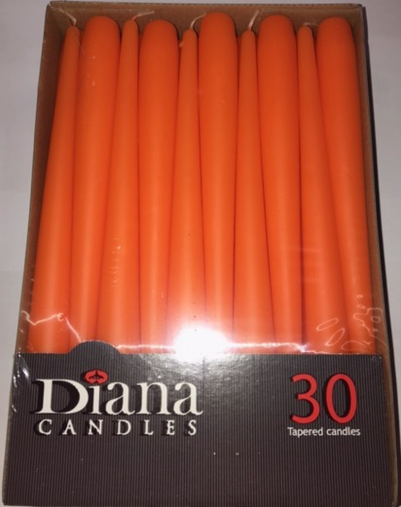 Sveces Diana 24.5cm oranžas 30gb