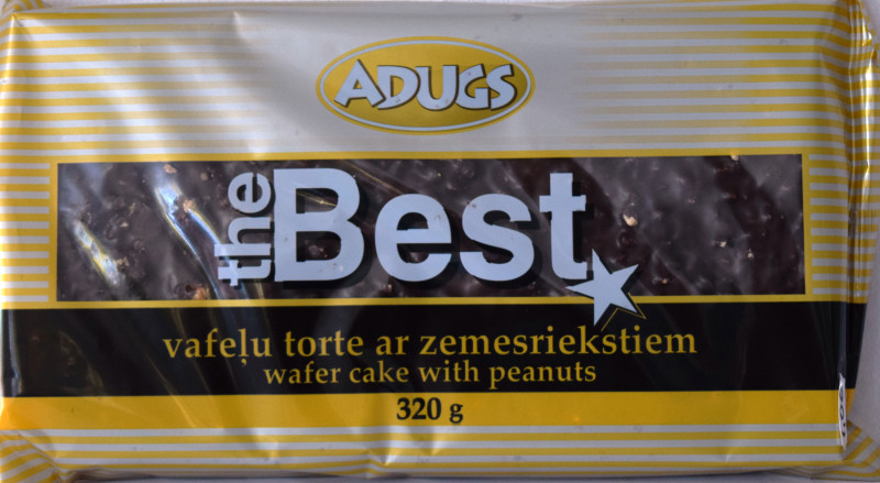 Vafeļu torte Adugs zemesriekstiem 320g (29.01.26) LV