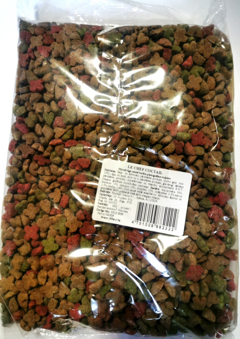 Kaķu sausā barība Le Chef  krāsaina 500g 1/40 (25.11.26)