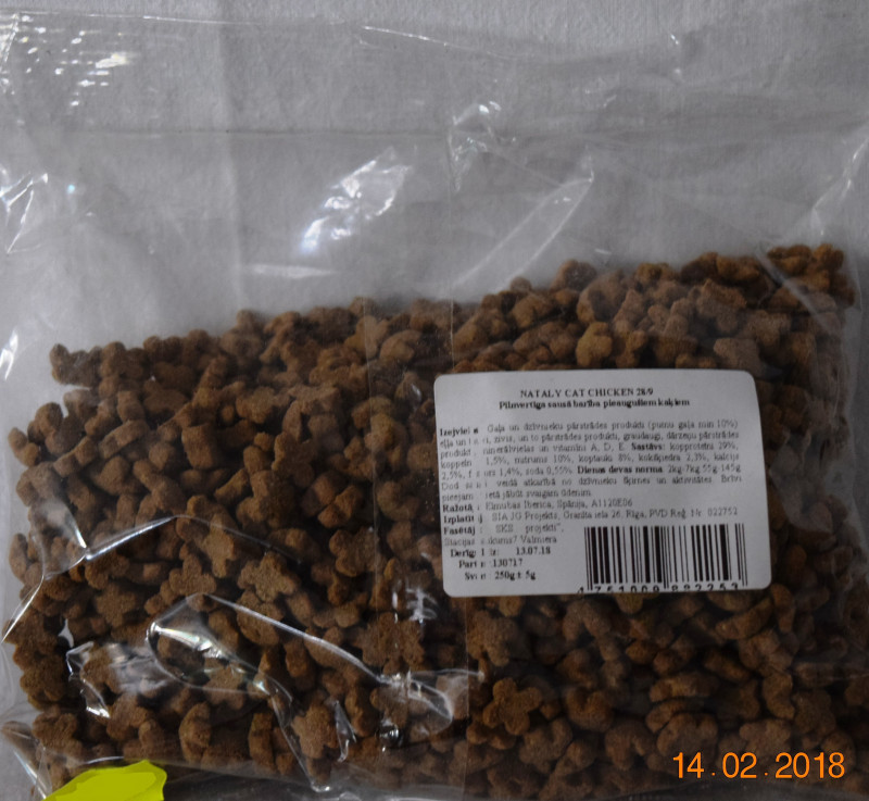 Kaķu sausā barība Nataly vienkrāsaina 250g 1/80 (04.09.26) Spānija