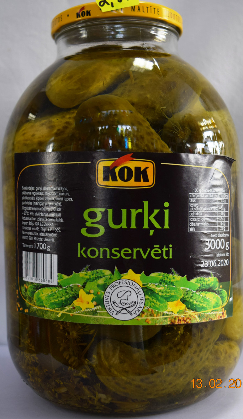 Gurķi KOK 3L 1/2 (25.08.26) Moldāvija