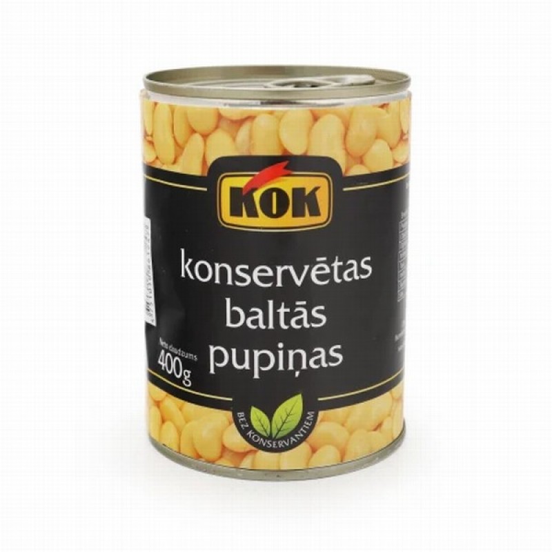 Pupiņas kok baltas 400g (09.26)