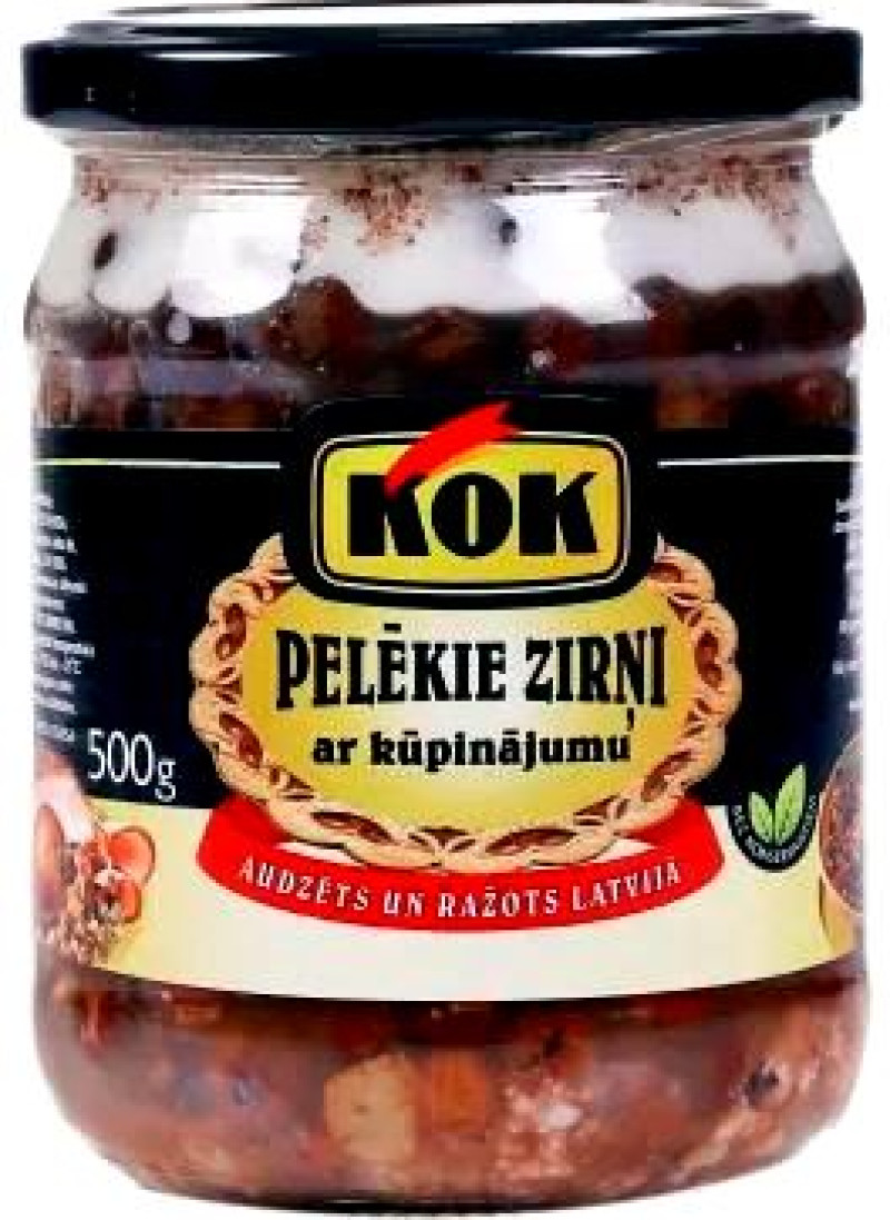 Pelēkie zirņi ar kūpinājumu KOK 500g 1/8 (16.10.27) Latvija