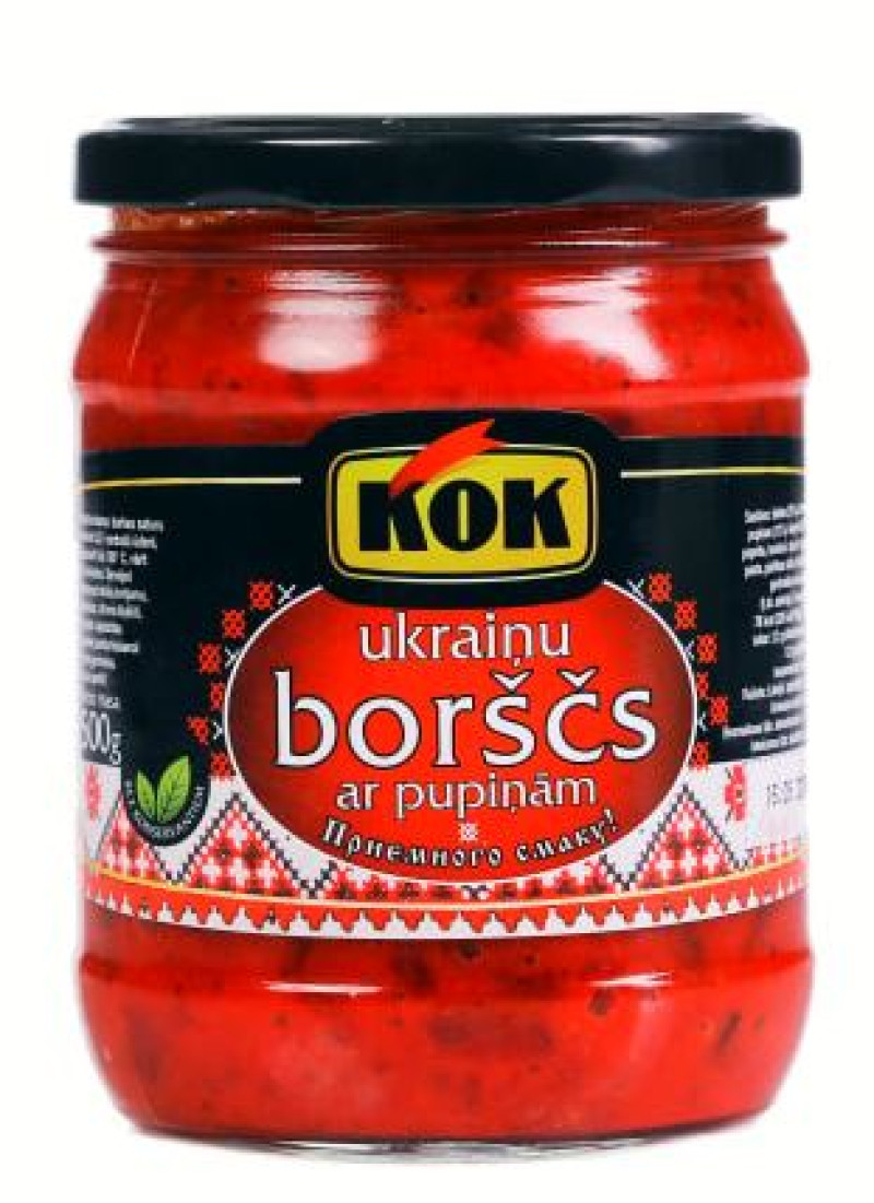 Borščs Ukraiņu ar pupiņām KOK 500g 1/8 (22.10.28) LV