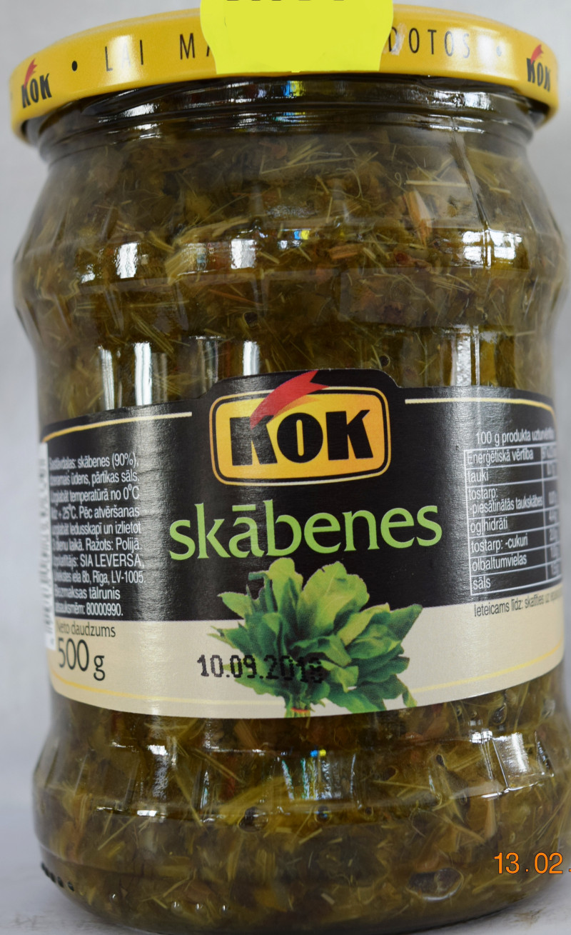 Skābenes rīvētas konservētas 470g 1/8 (19.05.27) Latvija