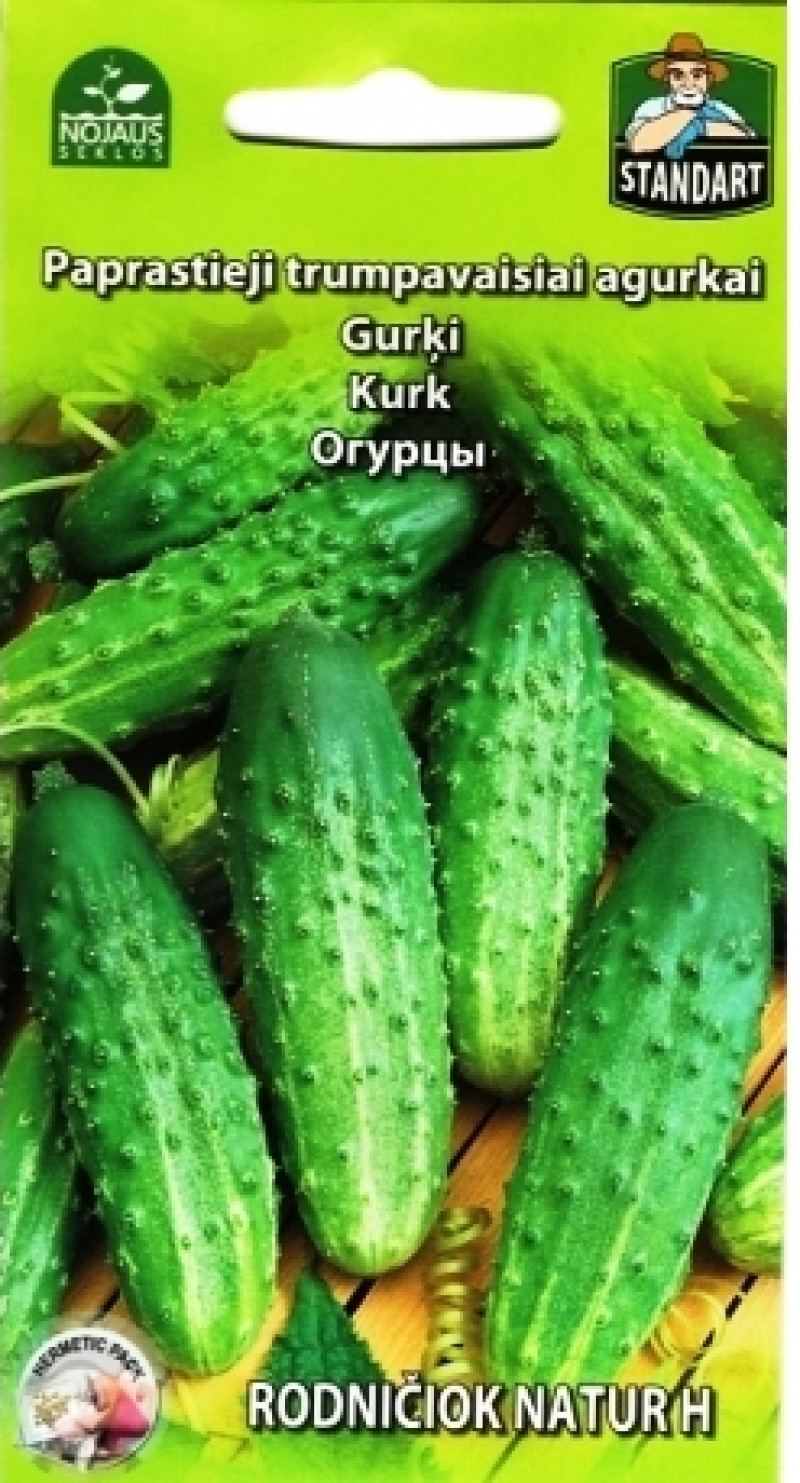 Sēklas Gurķi Rodničiok Natur 0.5g 1/20 (12.2029)Lietuva  Audzē siltumnīcā un laukā 