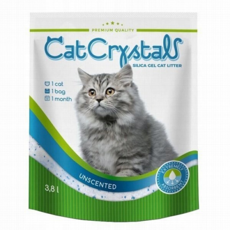 Smiltis kaķu tualetei Cat Crystal natural 3.8L silikata 