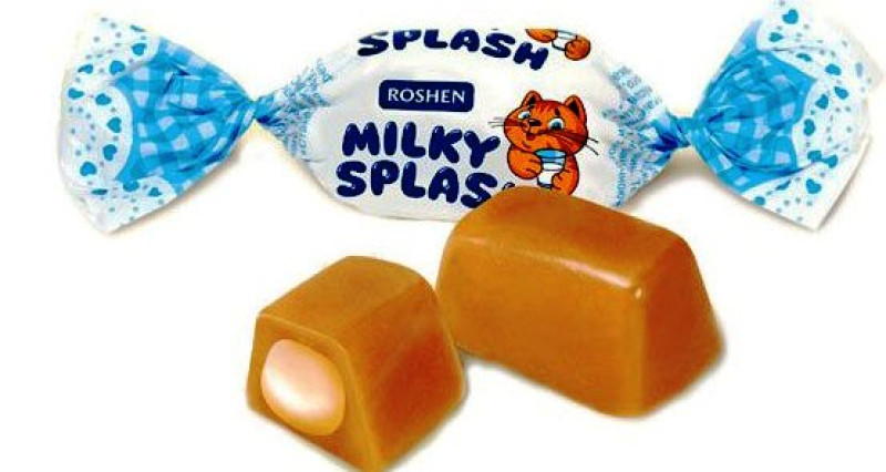 Īriss Roshen Milky splash 1kg (22.11.26) (Pārdodas tikai pilnos iepakojumos (1kg)) Ukraina