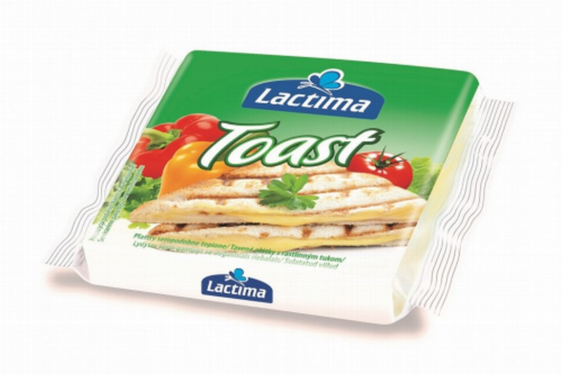 Kausētais siers šķēlītēs Lactima toast 100g (01.10.26) Polija