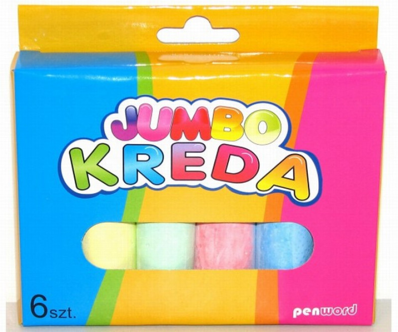 Krītiņi asfalta 6 krāsas Jumbo Ķīna