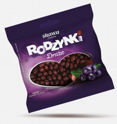 Dražejas rozīnes šokolādē Skawa 70g (21.10.25)Polija