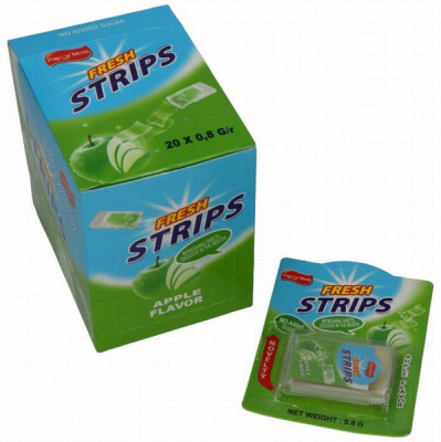 Dražejas ēdamais papīrs Fresh Strips ābolu 0.8g*20gb (25.11.2025) Ķīna