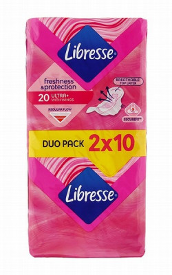 Higiēniskās paketes Libresse Ultra thin normal DUO 20gb (15.03.25)
