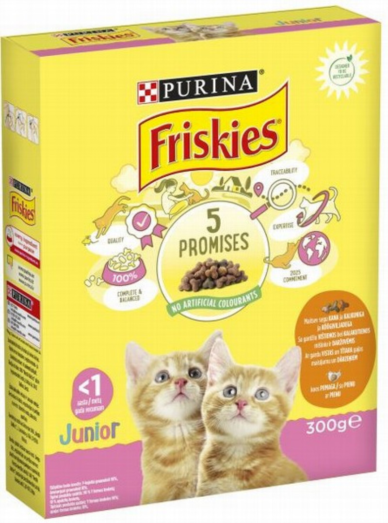 Kaķu sausā barība Friskies junior 300g 1/10 (31.03.27) Ungārija