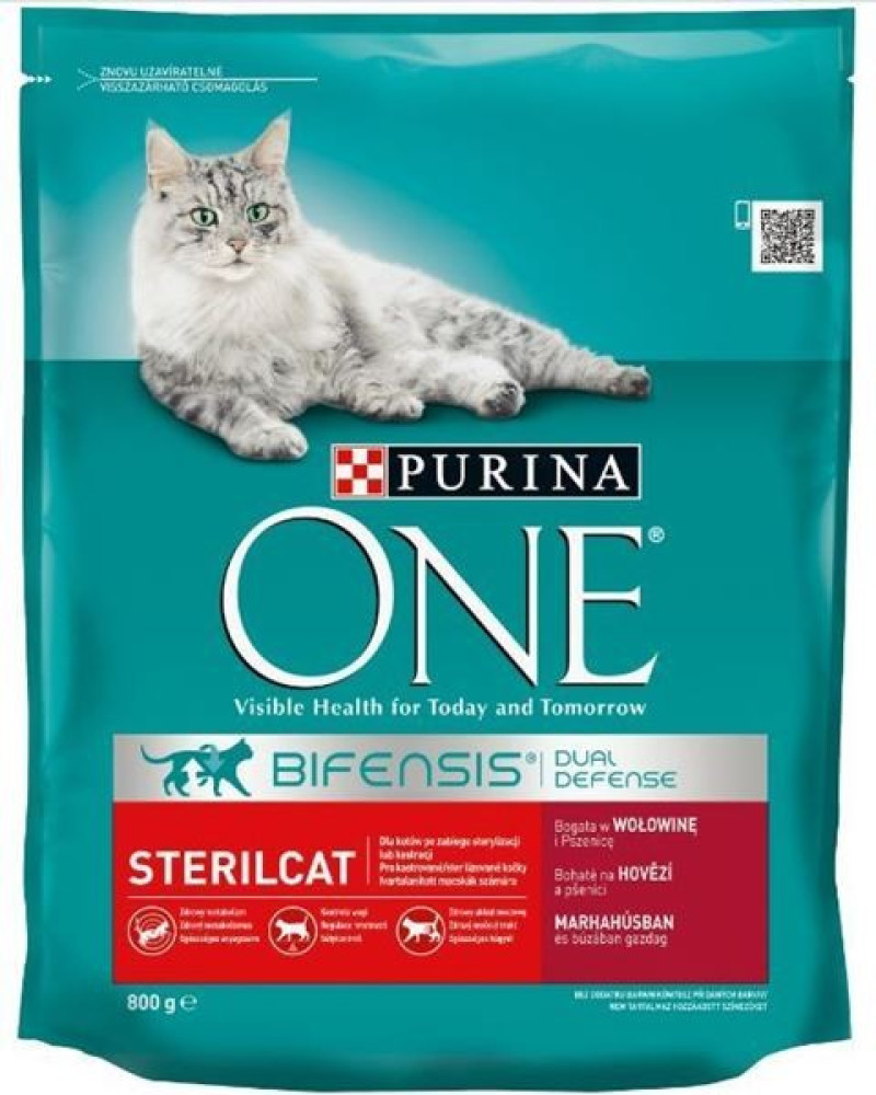 Kaķu sausā barība One sterilizētiem 800g (03.2027) Itālija