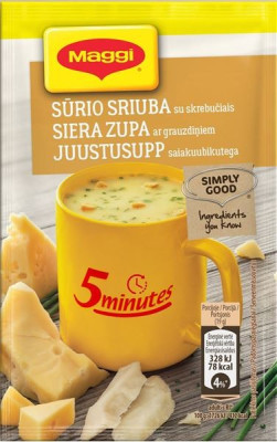 Zupa Maggi šķīstošā siera ar grauzdiņiem 19g (12.25)