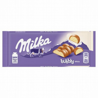 Šokolāde Milka Bubbly ar baltās šokolādes pildījumu 95g (24.03.26) Polija