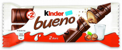 Šokolādes batoniņš Kinder Bueno 43g 1/30 Polija(07.07.25)