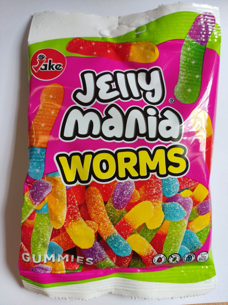 Želejkonfektes Jake Jellym. Worms 90g (31.03.27)ES