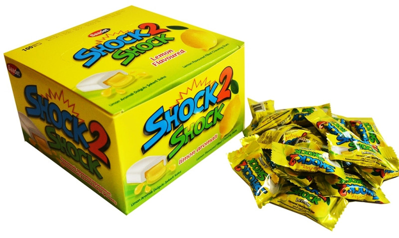 Košļājamā gumija Shock 2 lemon 4g*100gb  (01.10.26) RS