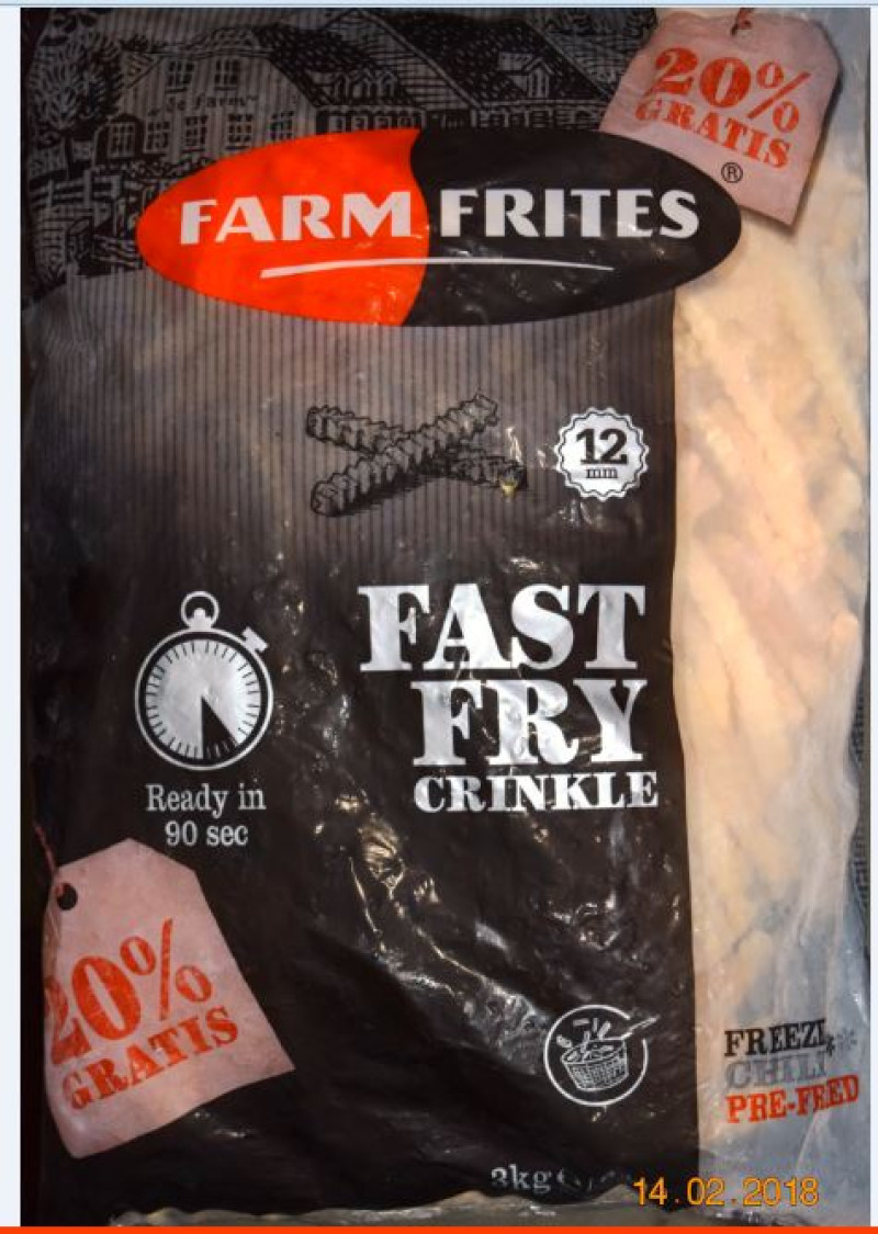 Kartupeļi Frī Farm Frites rievoti 12mm 3kg Polija