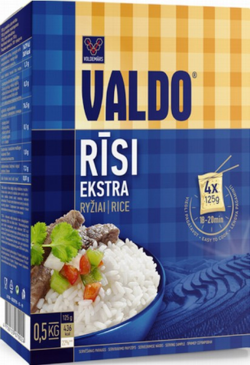 Rīsi 4x125g Valdo 1/12 (27.08.26) ES
