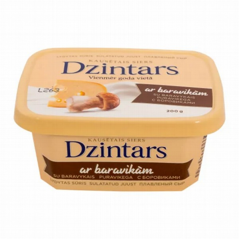 Kausētais siers Dzintars ar baravikām 200g 1/20 (08.06.26) Latvija