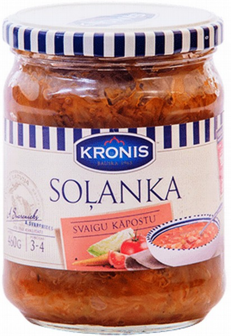Soļanka svaigu kāpostu Kronis 460g  (07.05.2026) Latvija