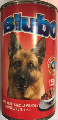 Suņu konservi Blubo ar liellopu gaļu 1.250kg (03.06.28) Polija
