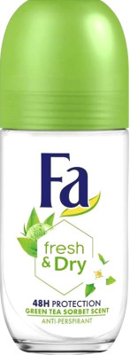 Dezodorants Fa ruliītis Green Tea Fresh & Dry sievietēm 50ml