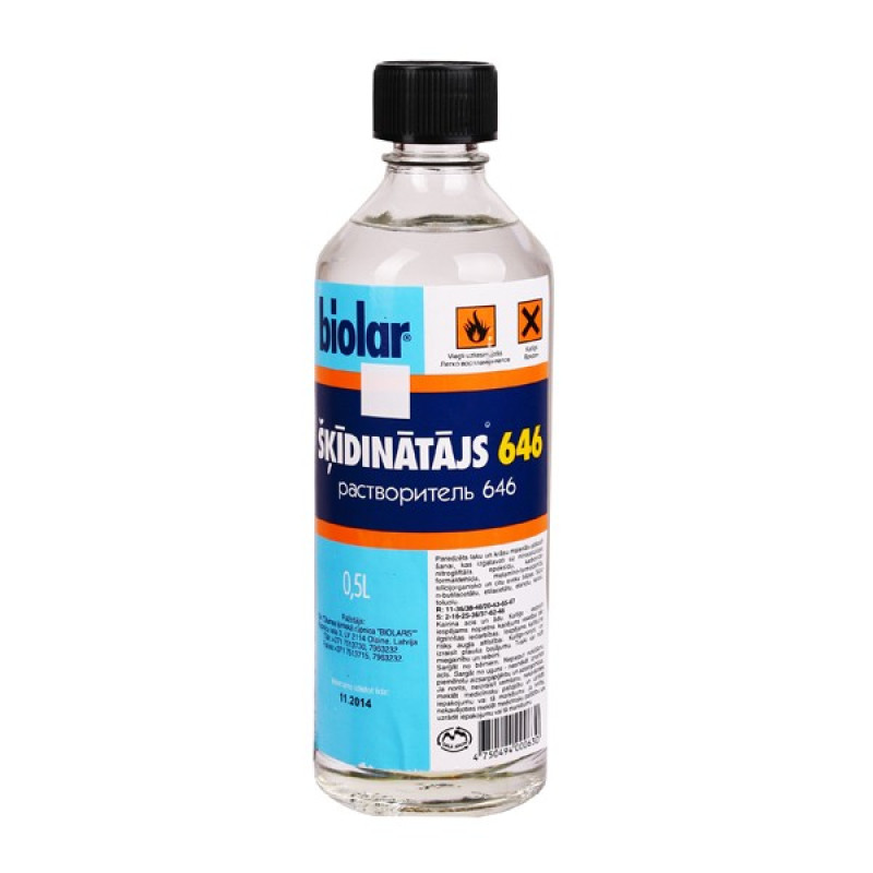Šķīdinātājs Biolar R-646 500ml (R9) Latvija