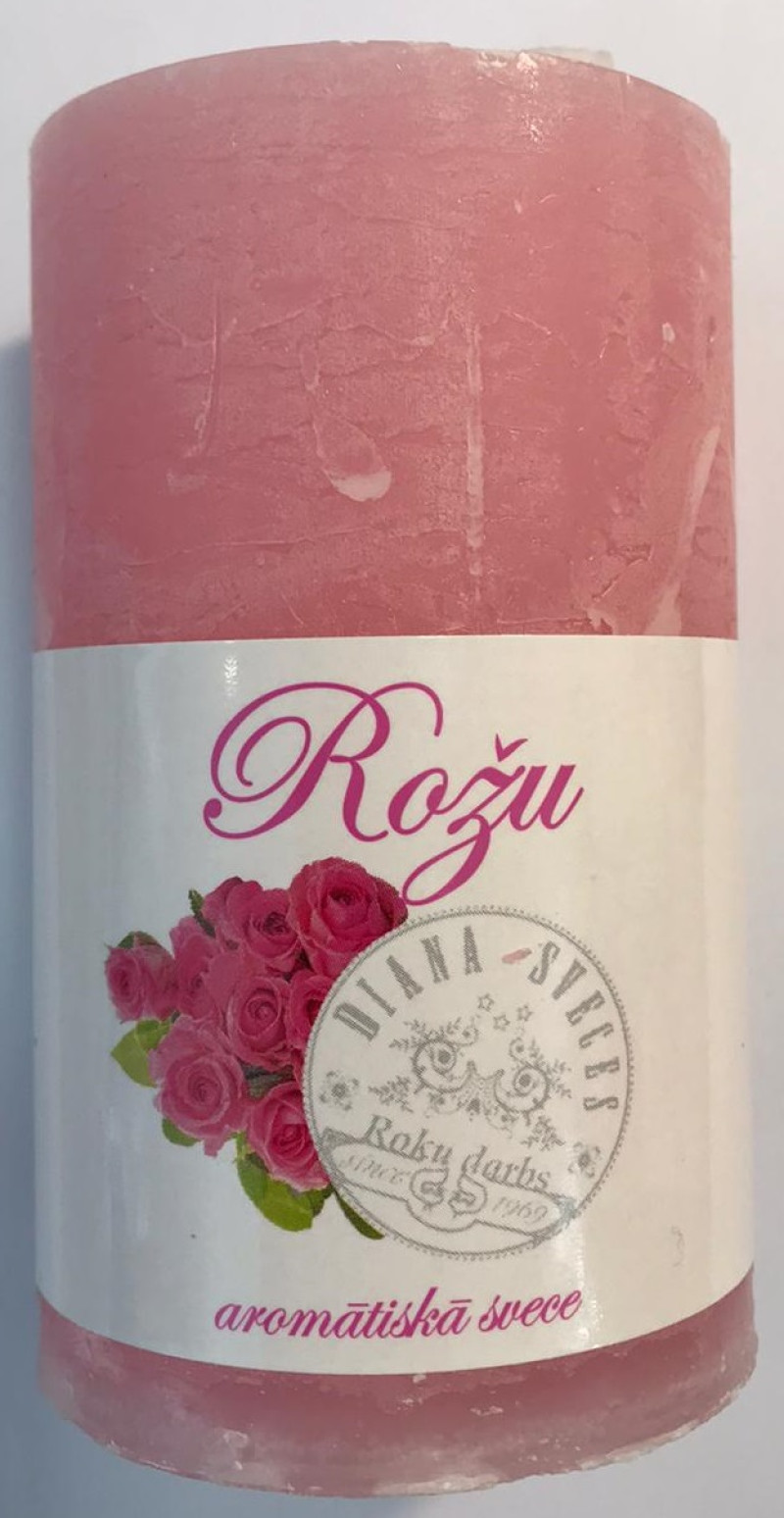 Svece Diāna smaržīga 6*10cm Rožu 1/6