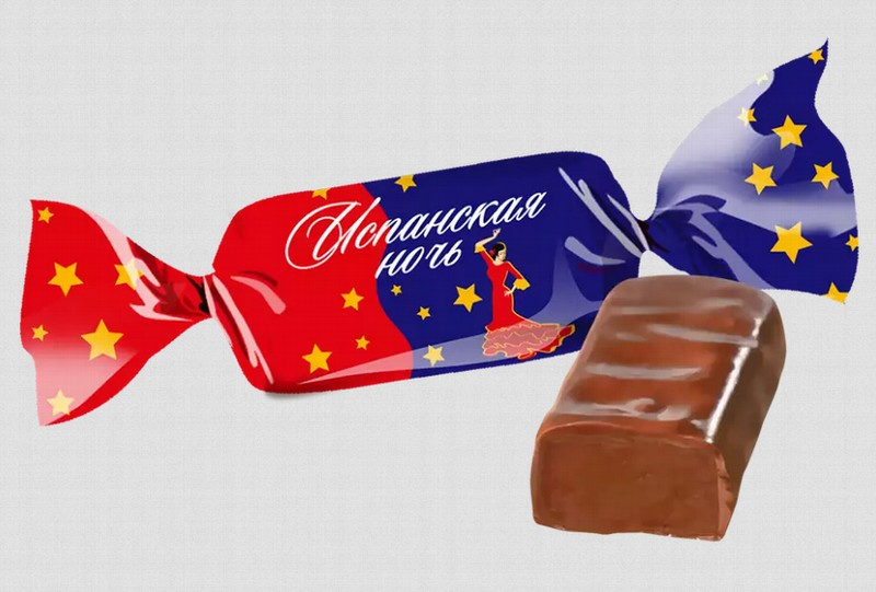 Šokolādes konfektes Ispanskaja noč 1kg Ņevskij (28.06.26) Krievija