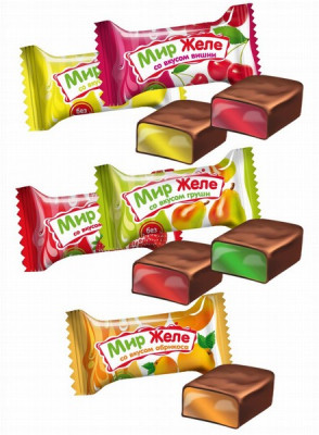 Šokolādes želejkonfektes Mir Žele 1kg Ņevskij (17.01.2026) Krievija