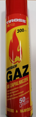 Gāze šķiltavām uzpildei Tiross 300ml