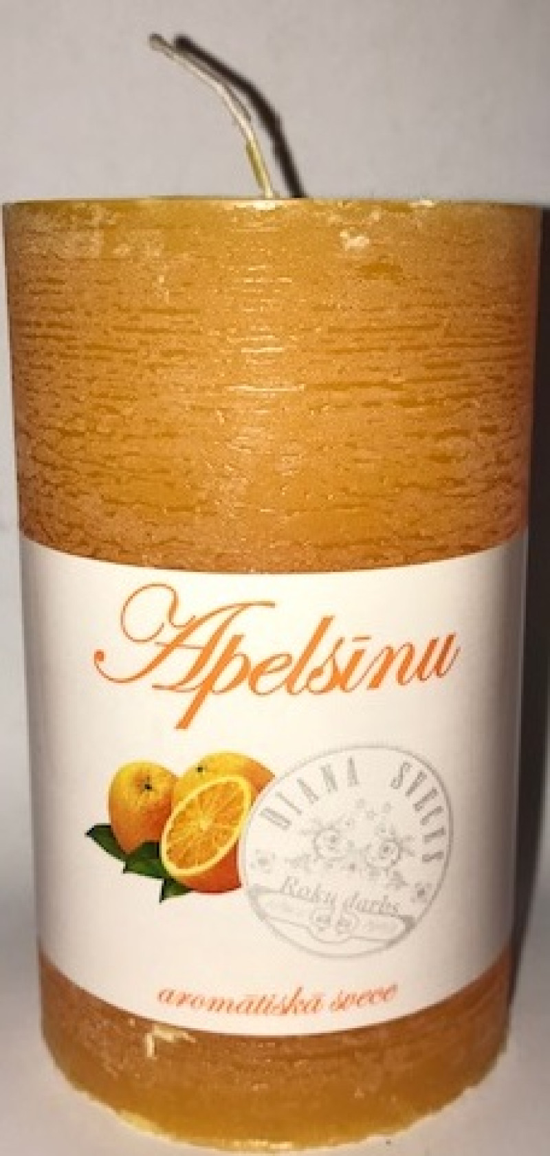 Svece Diana smaržīga 6*10cm apelsīnu 1/6 Latvija