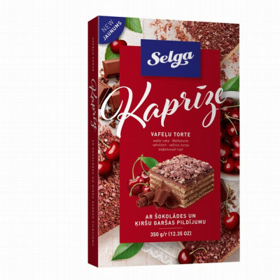 Vafeļu torte Selga Kaprīze 350g (30.10.25) LV