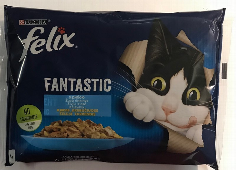 Kaķu konservi Felix  4*85g zivju izlase  (31.10.27) Norvēģija
