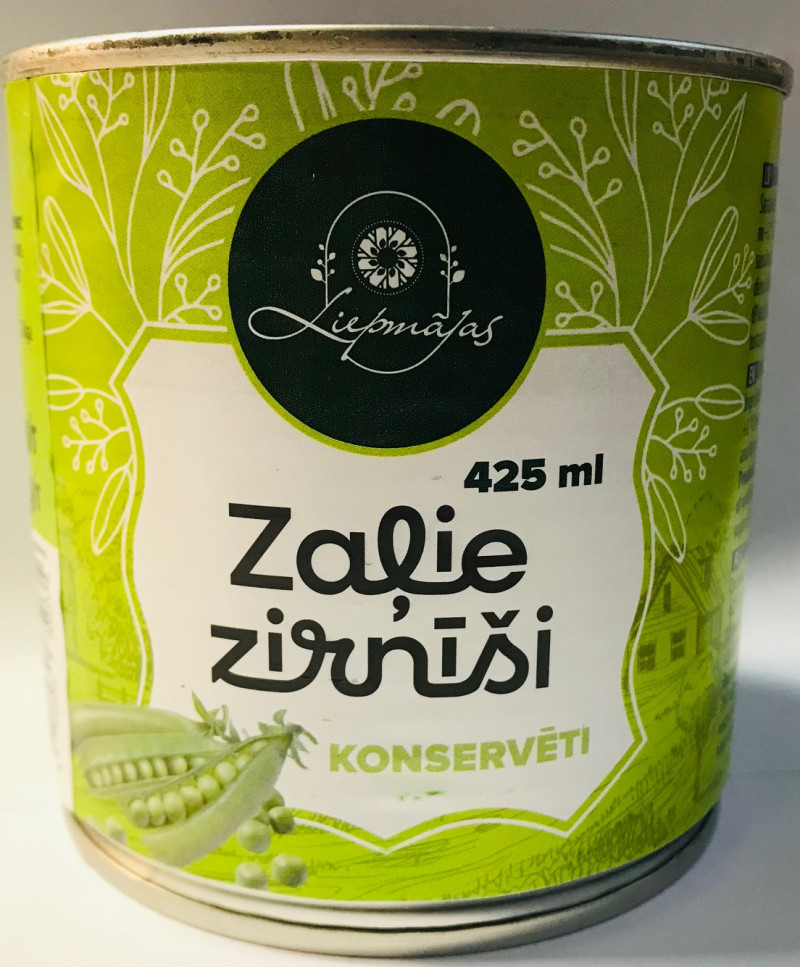 Zaļie zirnīši Liepmājas 400g 1/12 (13.06.27)