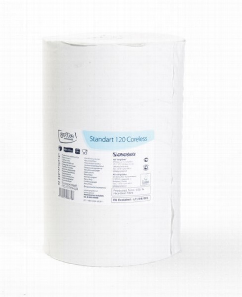 Papīra dvieļi Grite Standart 120 balin.1-kārtu 