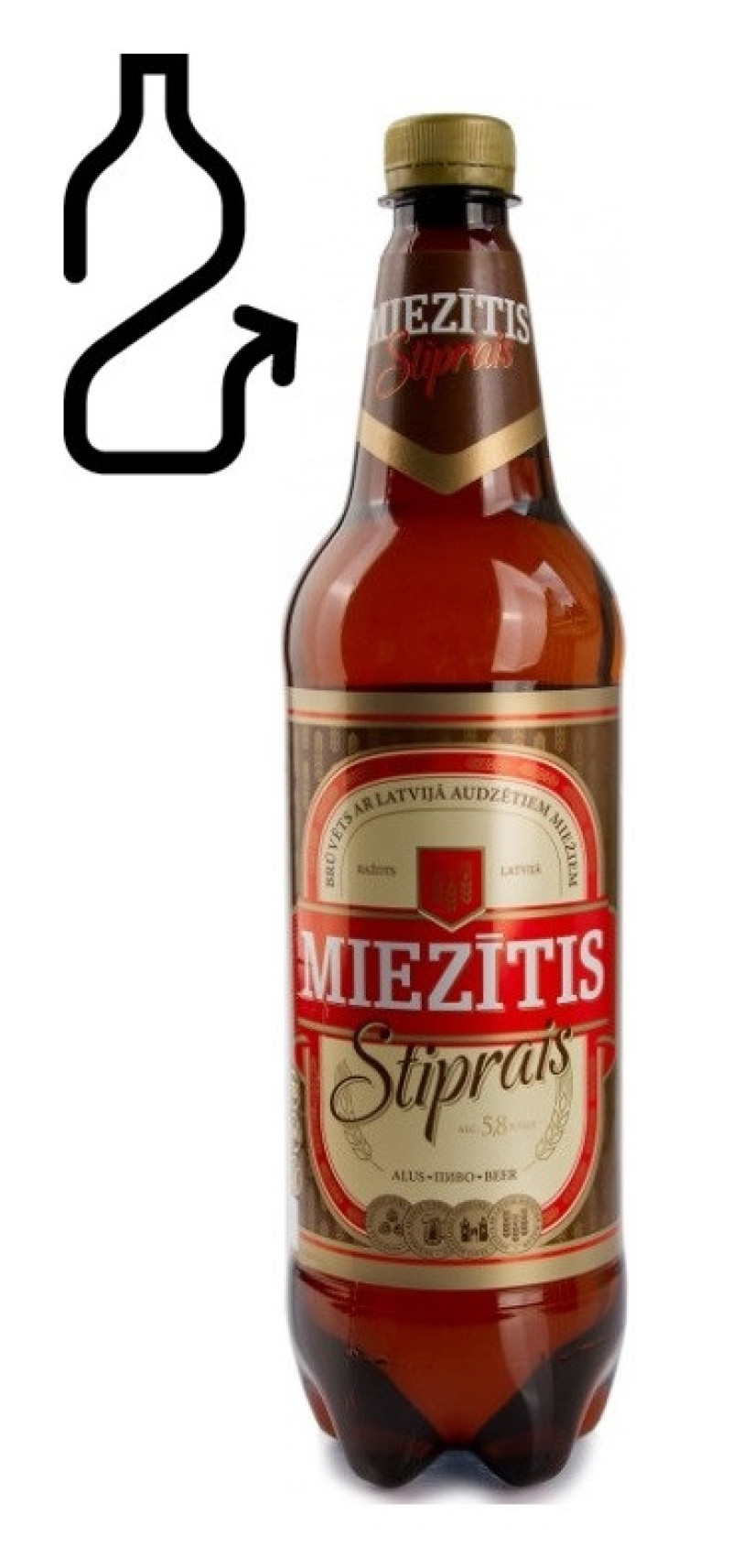 Alus Cēsu Miezītis Stiprais 5.8% 1L 1/9 DEPOZĪTA maksa 0.10 eiro (20.03.26) Latvija