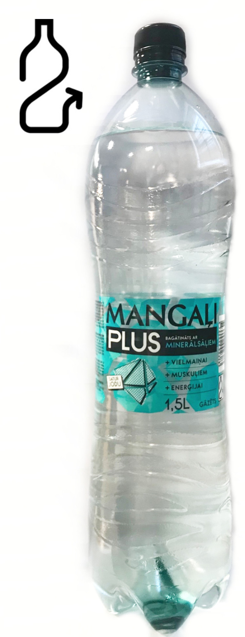 Minerālūdens Mangaļi Plus 1.5l gāzēts 1/6 DEPOZĪTA maksa 0.10 eiro (02.05.26) Latvija