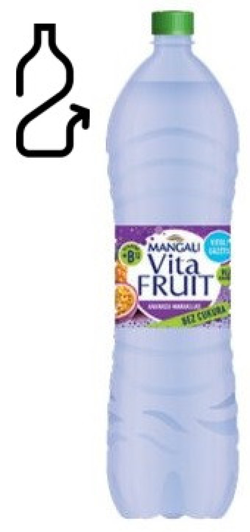 Dzēriens Mangaļi Vitafruit Ananasu,marakujas viegli gāzēts 1.5L 1/6 DEP.maksa 0.10 eiro (10.11.2026)