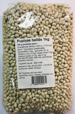 Pupiņas baltas 1kg Dobele  (11.11.25)