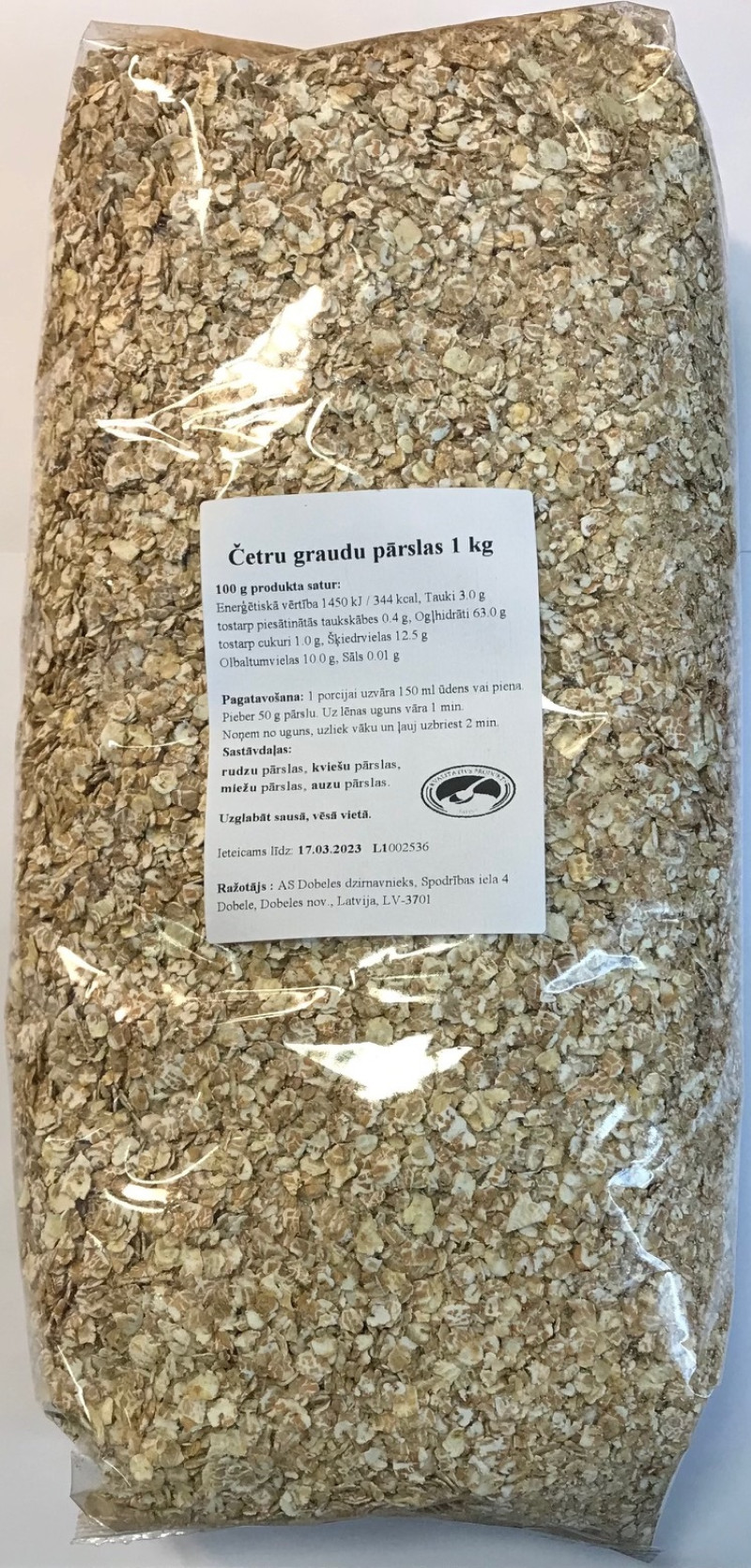 4-graudu pārslas 1kg Dobele (19.08.26) LV1/10